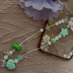 Mint Bow Phone Charm