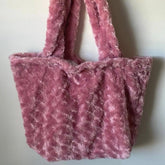 Pink Plush Tote Bag