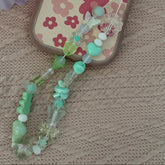 Clear Mint Bow Phone Charm