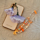 Tangerine Tie Phone Charm