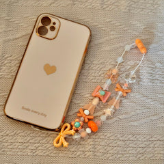 Tangerine Tie Phone Charm