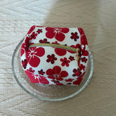 Scarlet Wildflower Boxy Coin Pouch