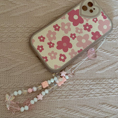 Peony Heart Phone Charm
