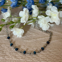 Midnight Tide Beaded Necklace