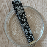 Midnight Bloom Handmade Wristlet