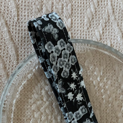 Midnight Bloom Handmade Wristlet