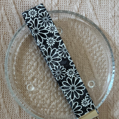 Noir Daisy Handmade Wristlet