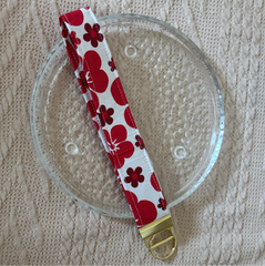 Scarlet Wildflower Handmade Wristlet