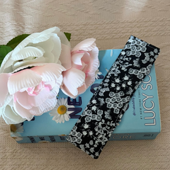 Midnight Bloom Handmade Fabric Bookmark