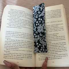 Midnight Bloom Handmade Fabric Bookmark