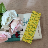 Golden Wildflower Handmade Fabric Bookmark