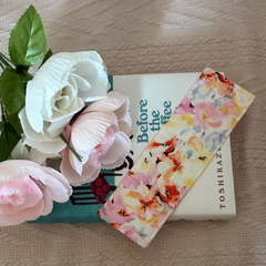 Blush Petals Handmade Fabric Bookmark
