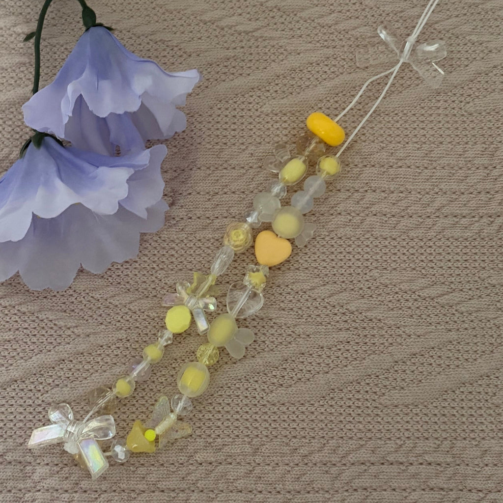 Clear Double Bow Phone Charm
