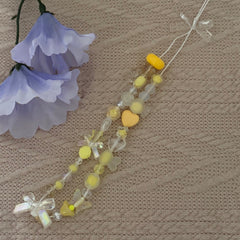 Clear Double Bow Phone Charm