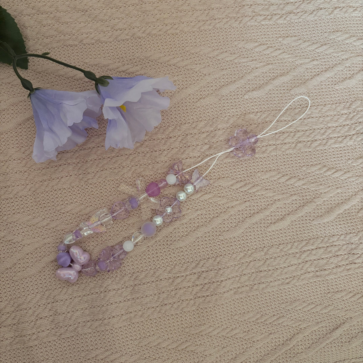 Lilac Flower Phone Charm
