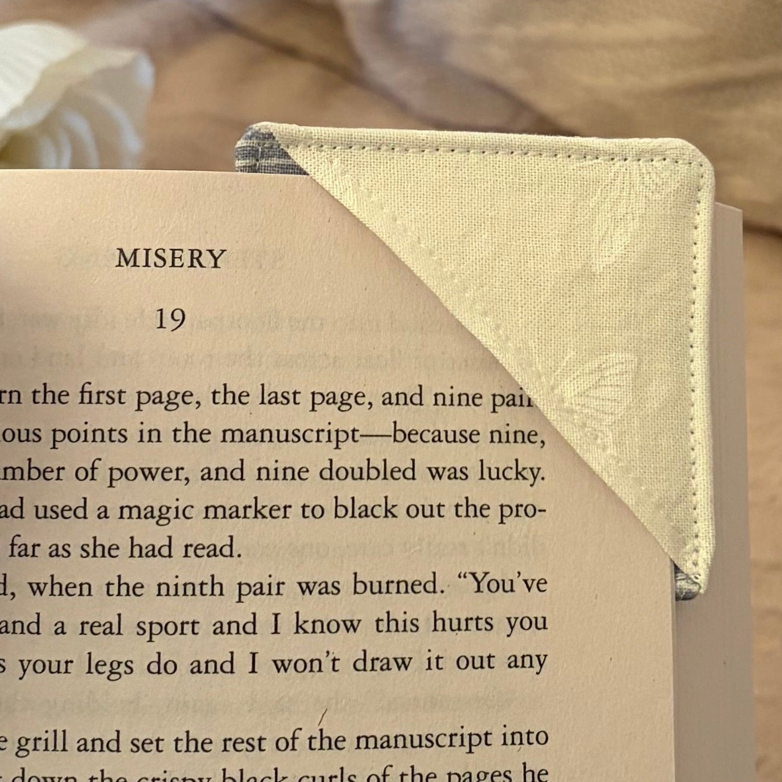 Handmade Fabric Corner Bookmark