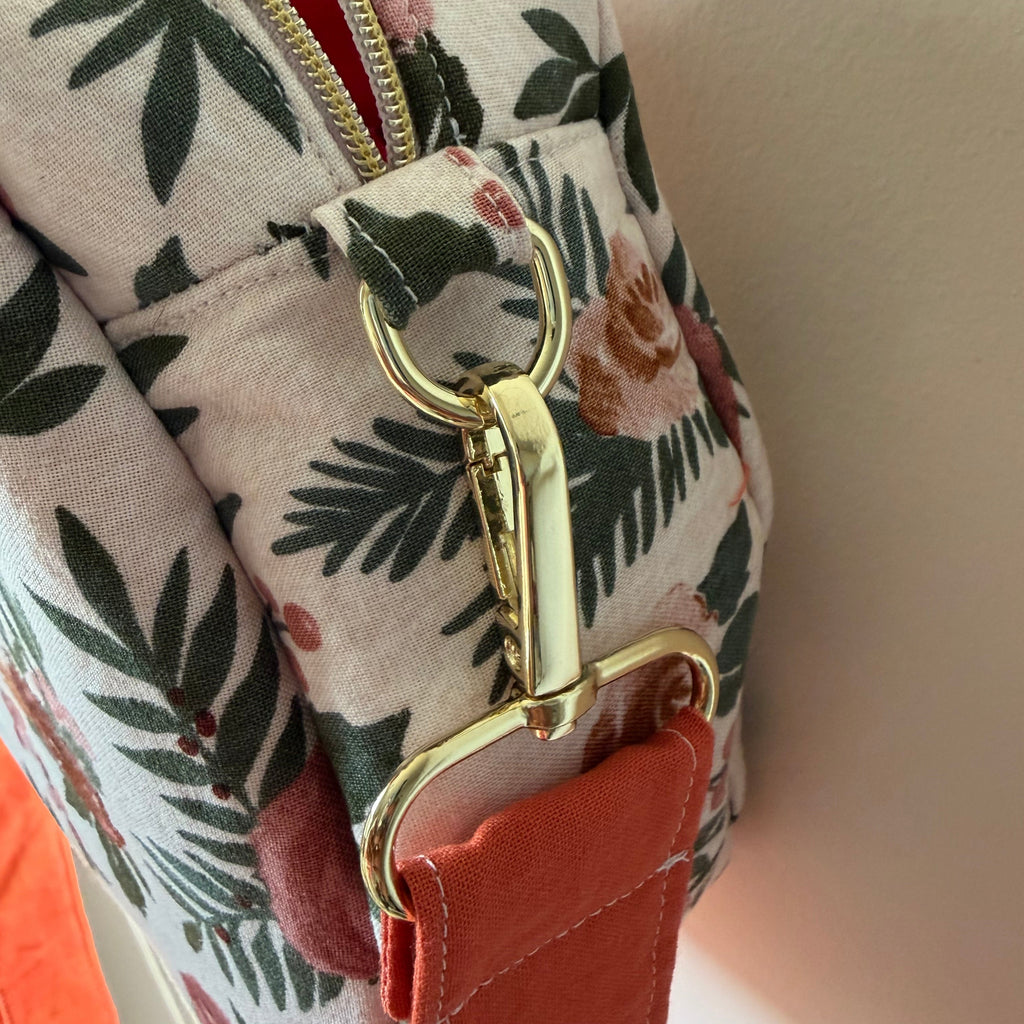 Sunset Rose Handmade Floral Crossbody Purse