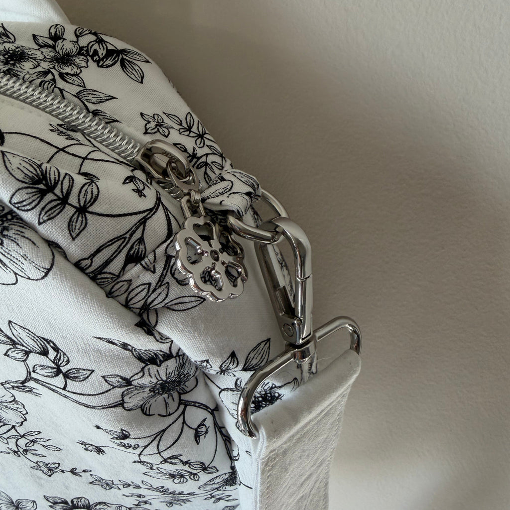 Porcelain Ink Handmade Floral Crossbody Bag