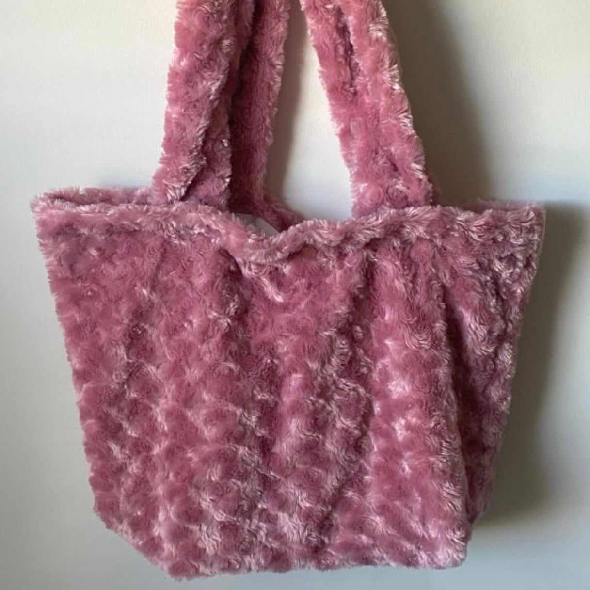 Pink Plush Tote Bag
