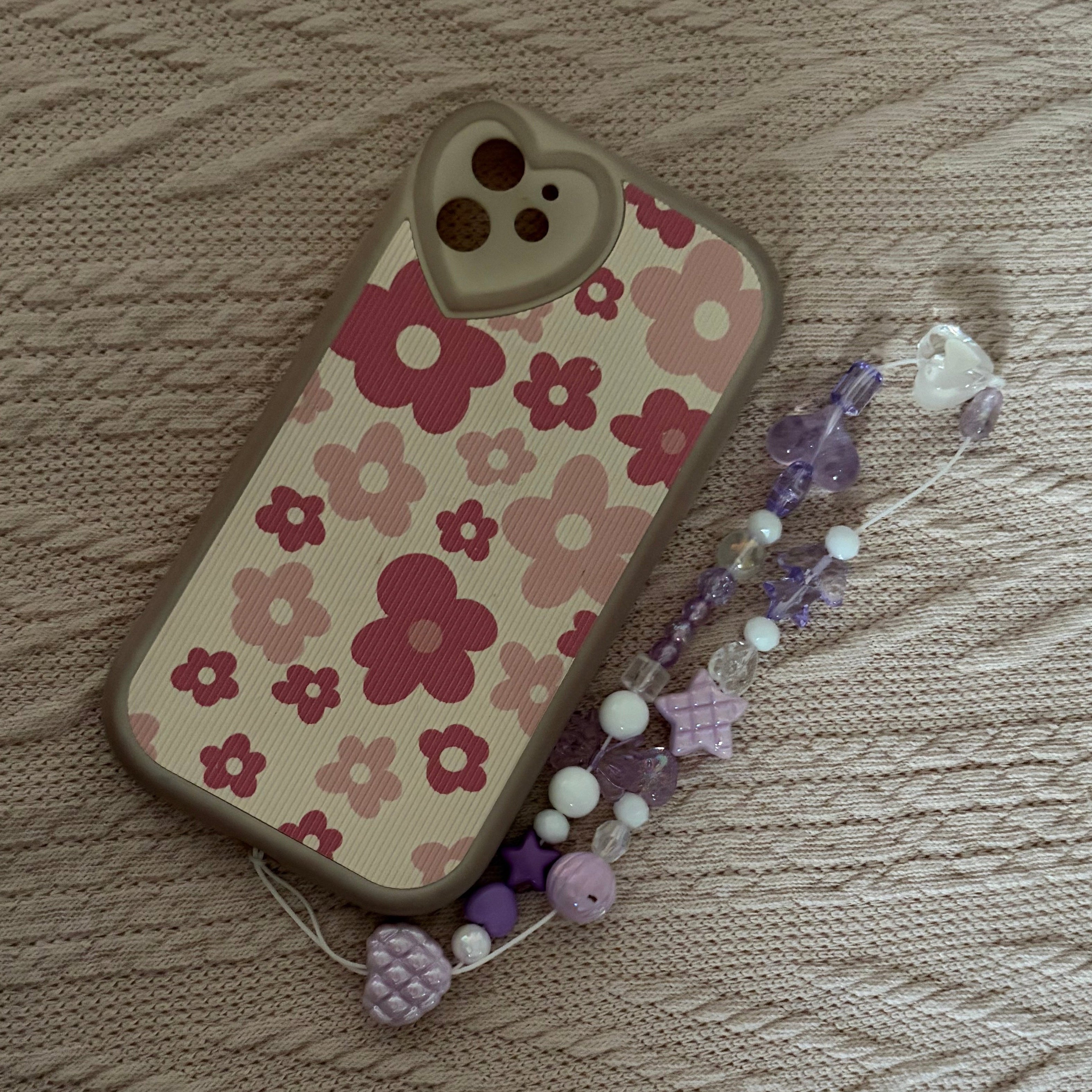Lilac Heart Phone Charm