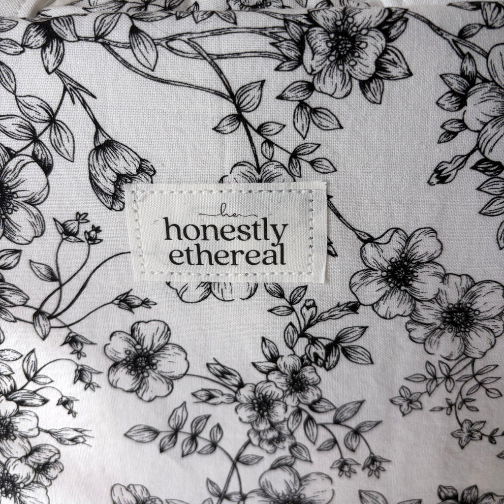 Porcelain Ink Handmade Floral Crossbody Bag