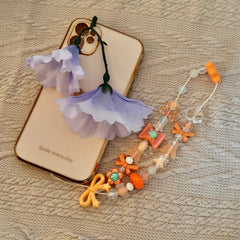 Tangerine Tie Phone Charm