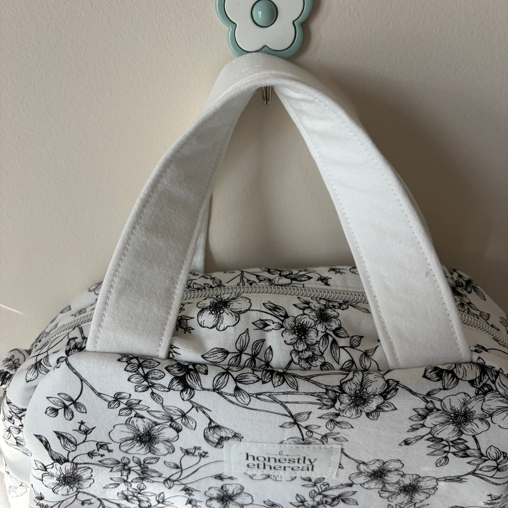 Porcelain Ink Handmade Floral Crossbody Bag