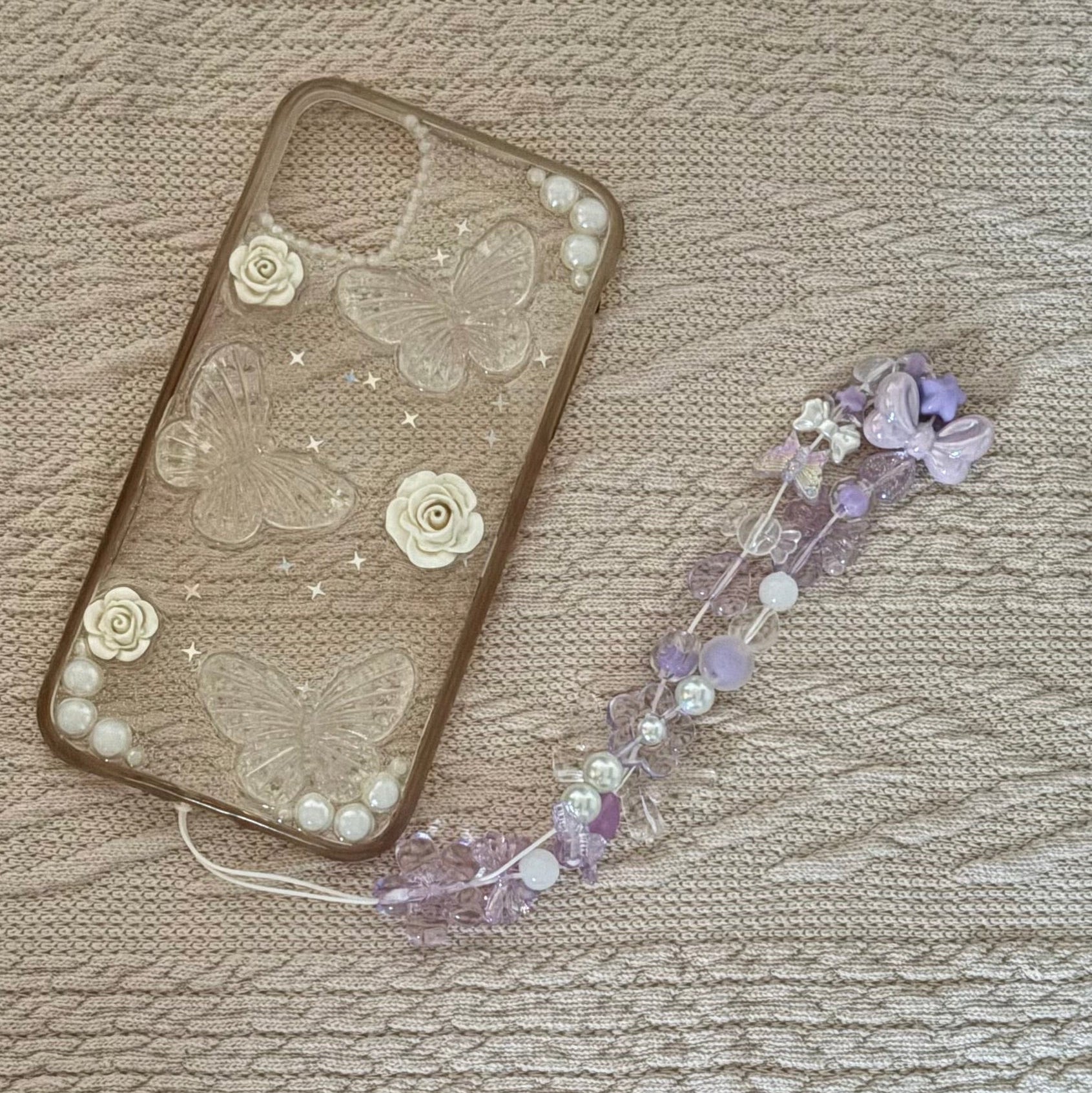 Lilac Flower Phone Charm