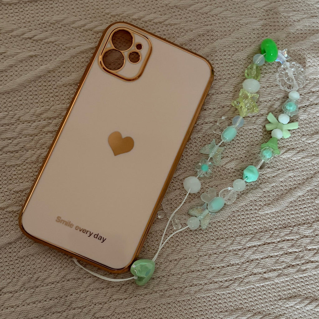Mint Heart Phone Charm