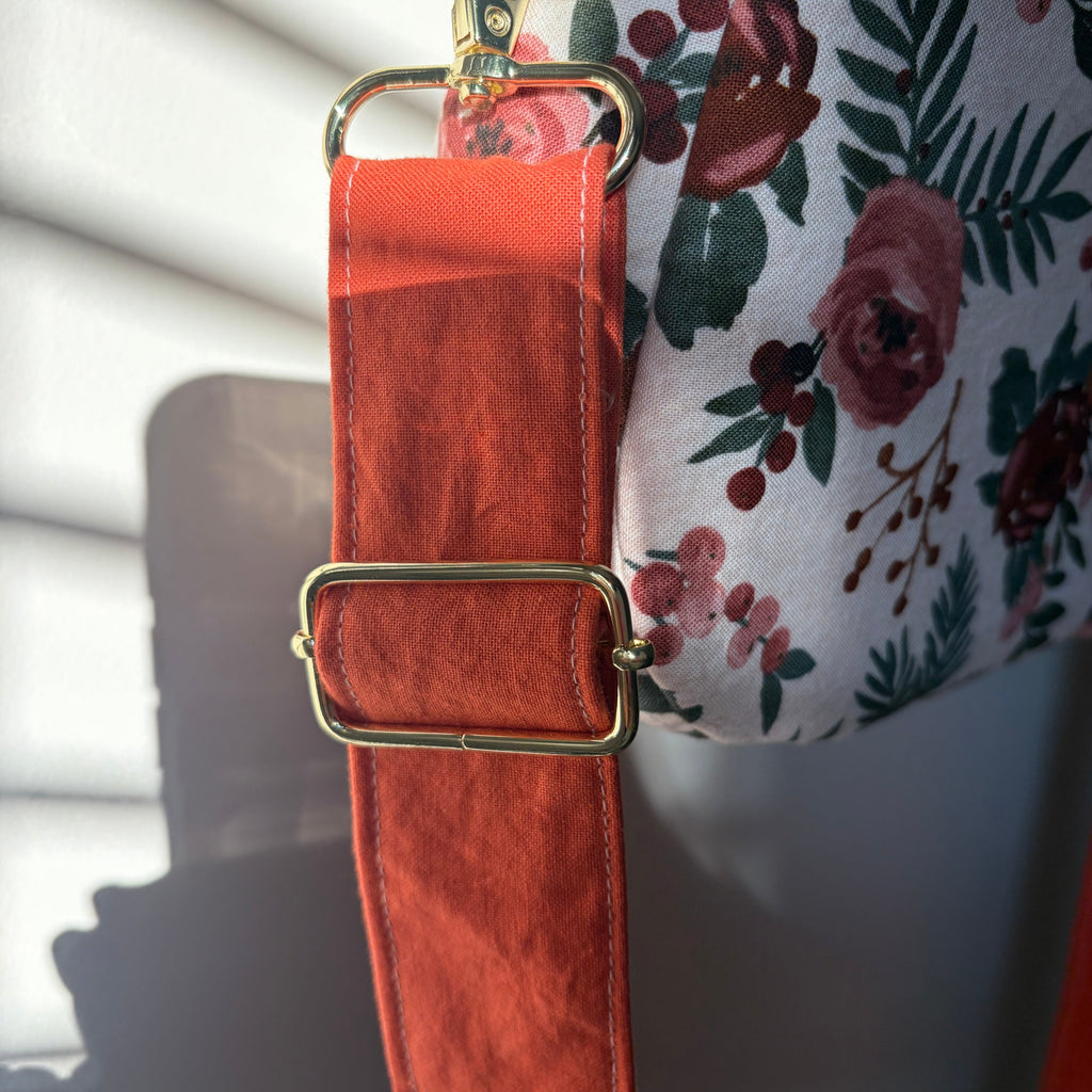 Sunset Rose Handmade Floral Crossbody Purse