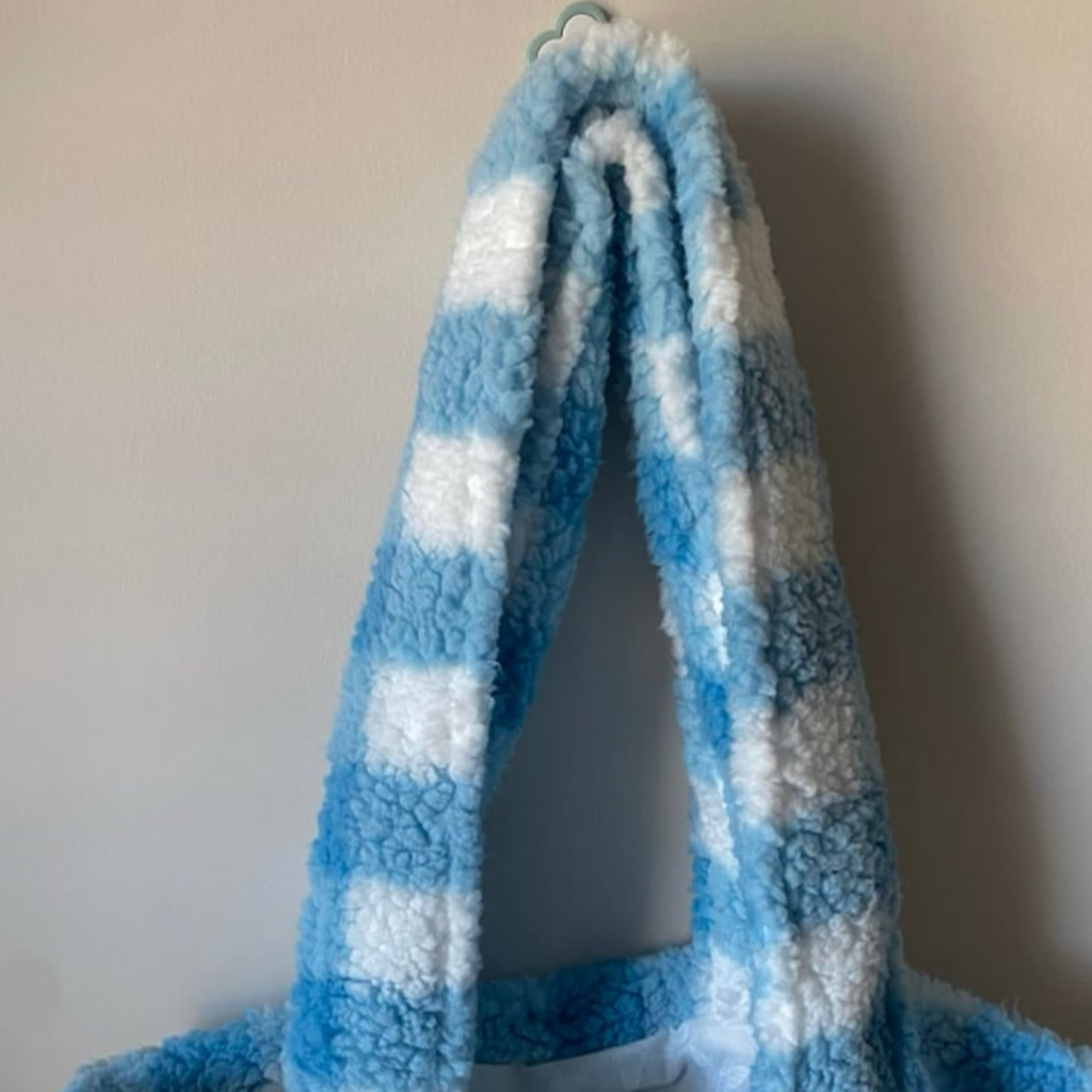 Sky Gingham Tote Bag