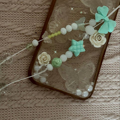 Mint Bow Phone Charm