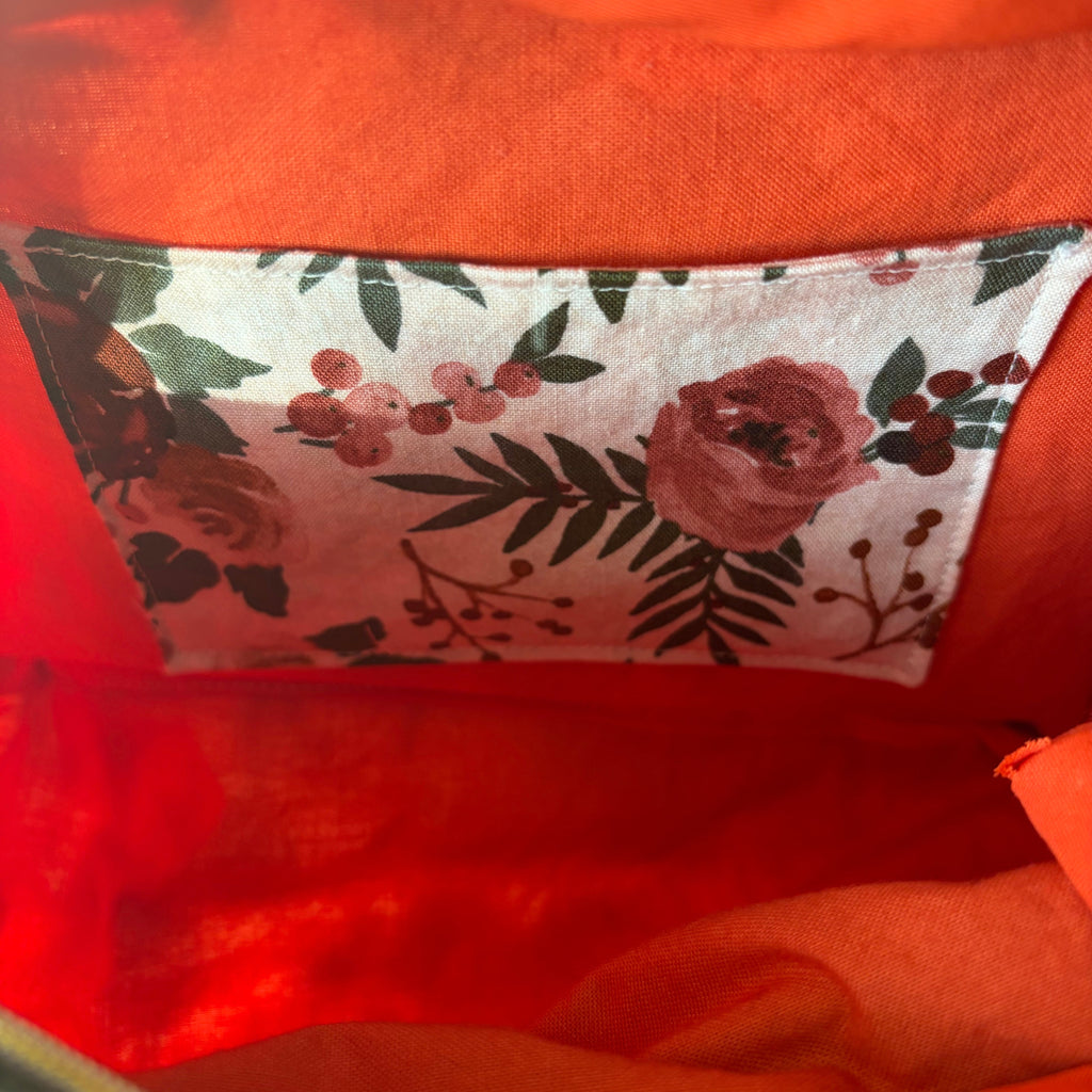 Sunset Rose Handmade Floral Crossbody Purse
