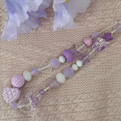 Clear Flower Phone Charm