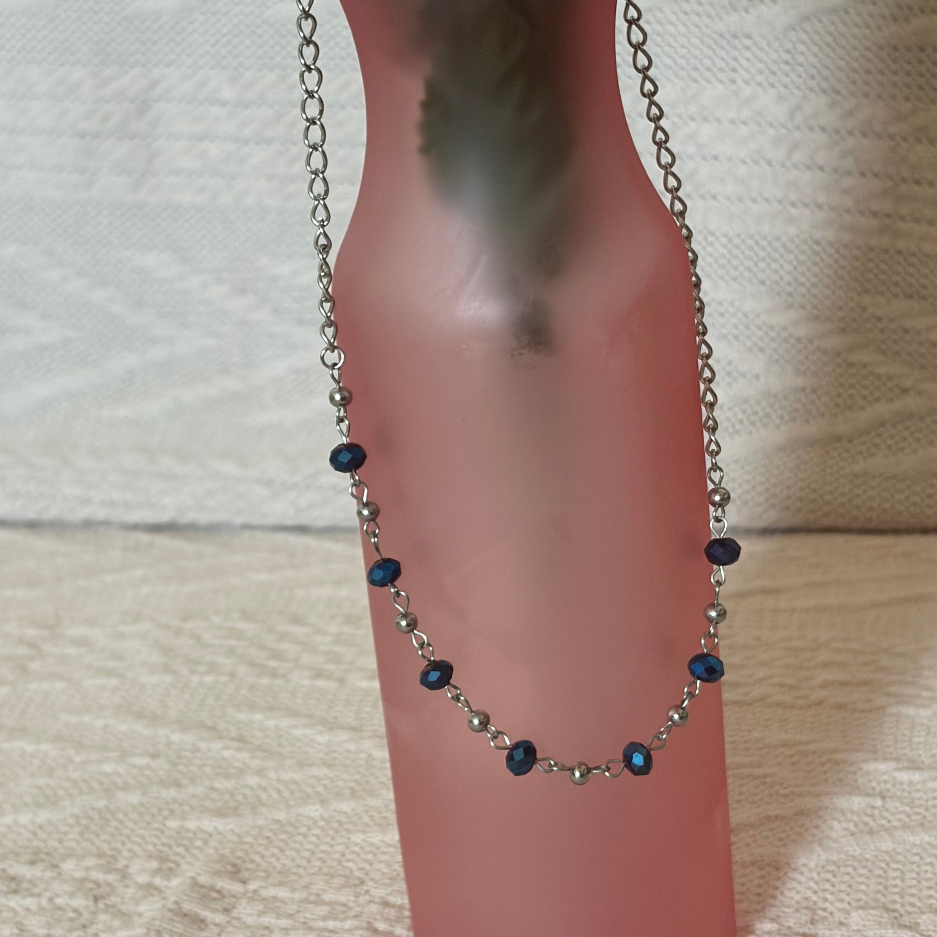 Midnight Tide Beaded Necklace
