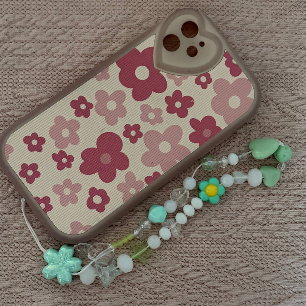 Mint Flower Phone Charm