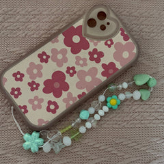 Mint Flower Phone Charm