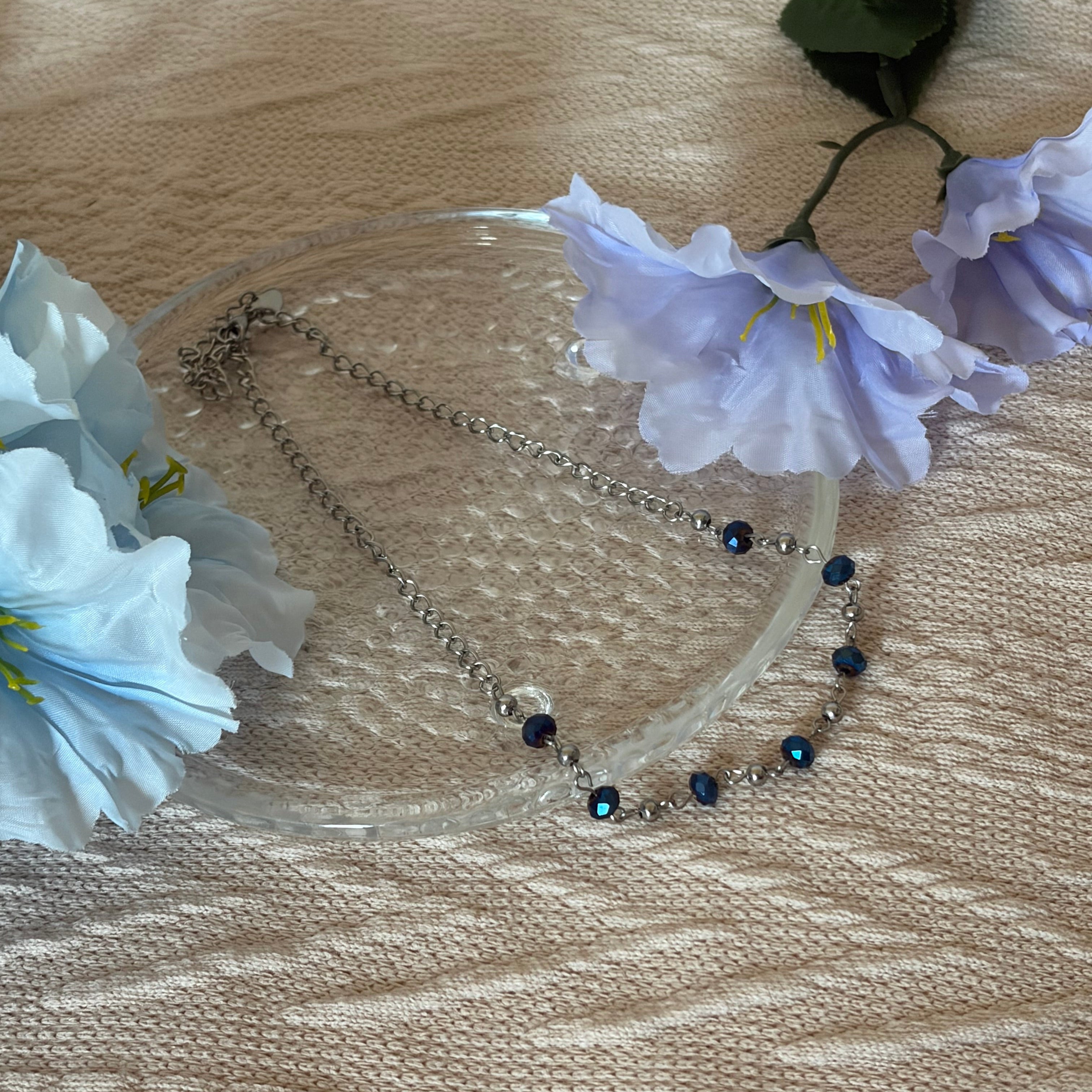 Midnight Tide Beaded Necklace