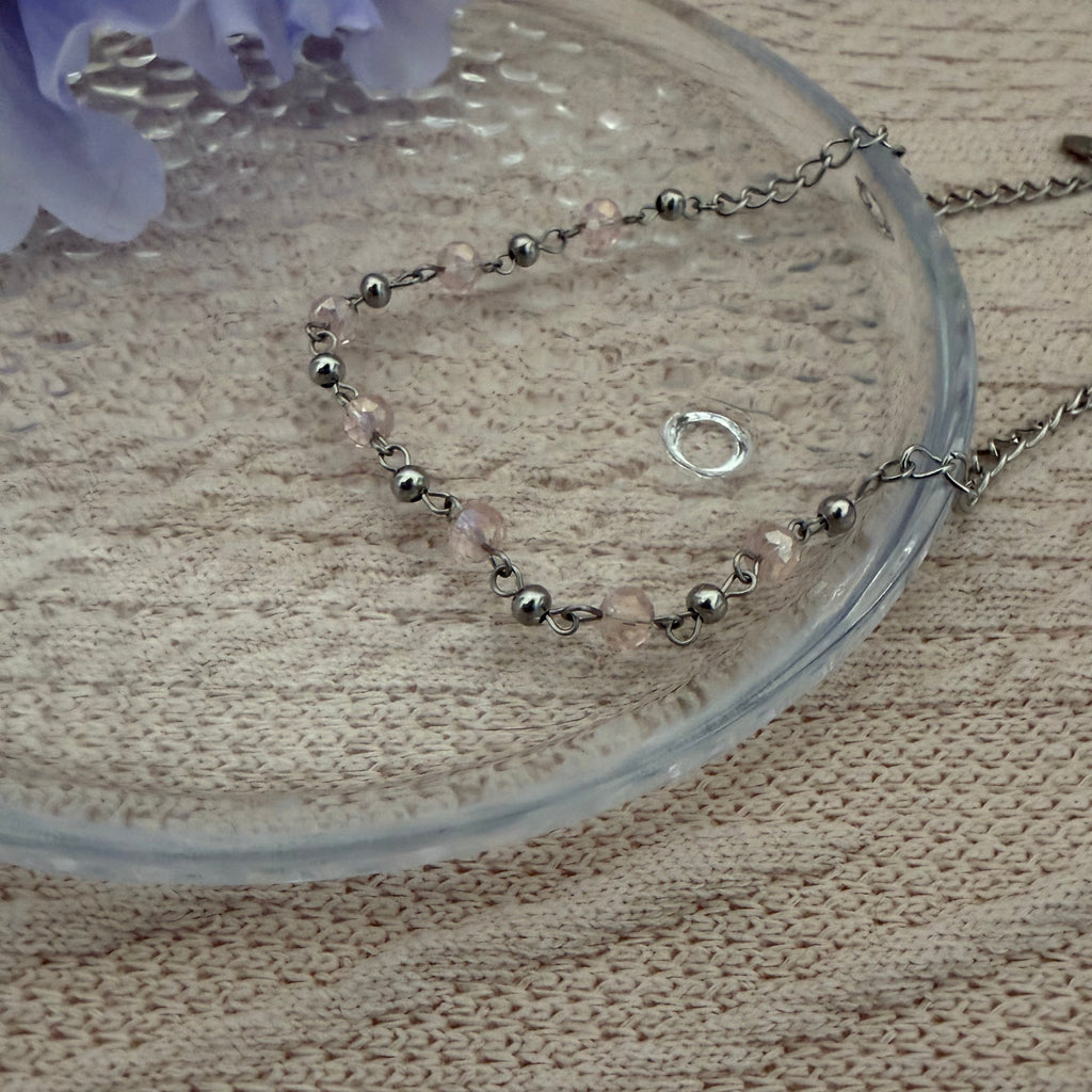 Blush Horizon Beaded Necklace