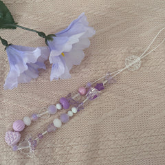 Clear Flower Phone Charm