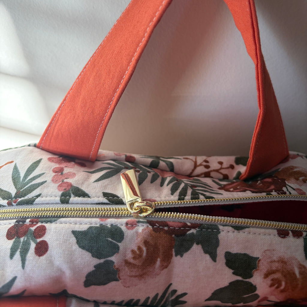 Sunset Rose Handmade Floral Crossbody Purse