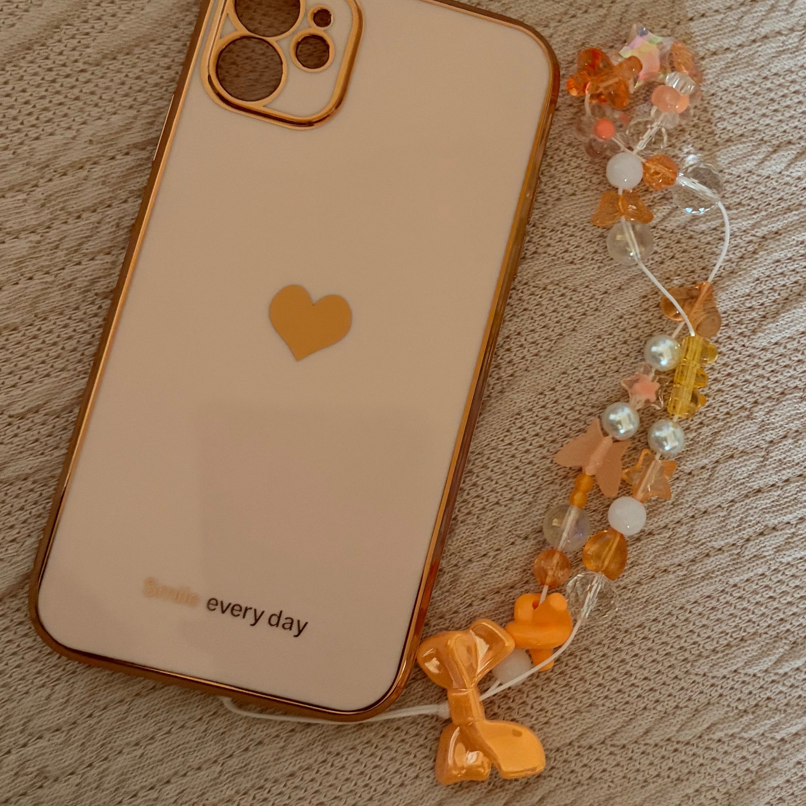 Tangerine Bow Phone Charm