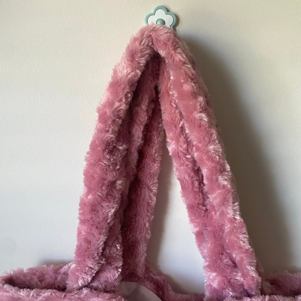 Pink Plush Tote Bag