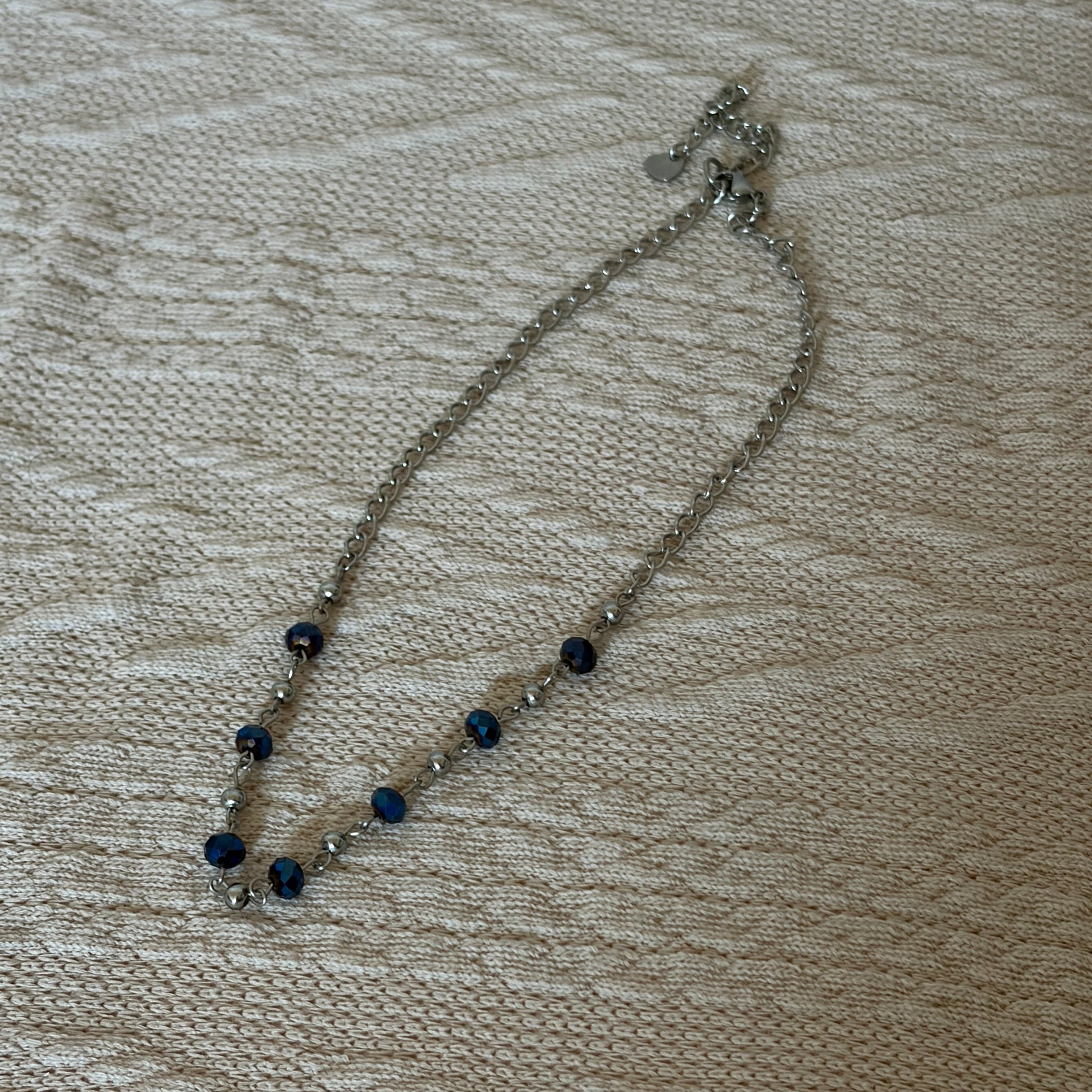 Midnight Tide Beaded Necklace