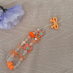 Tangerine Tie Phone Charm