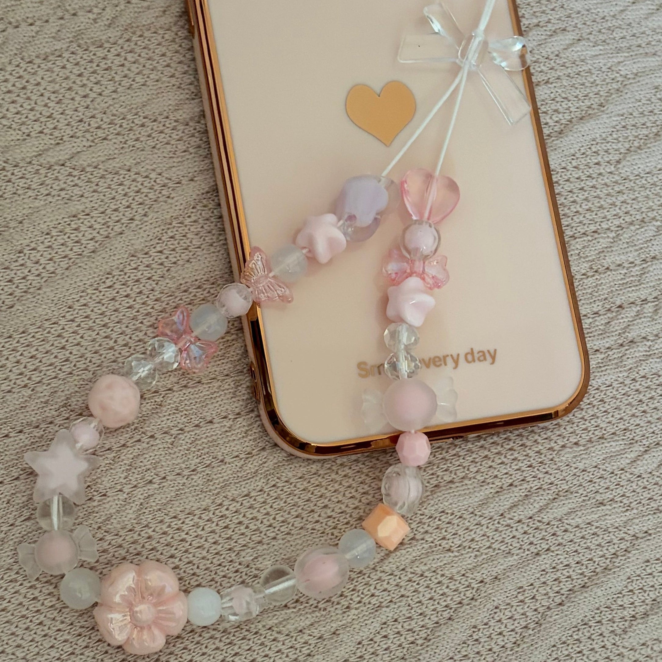 Clear Bow Phone Charm