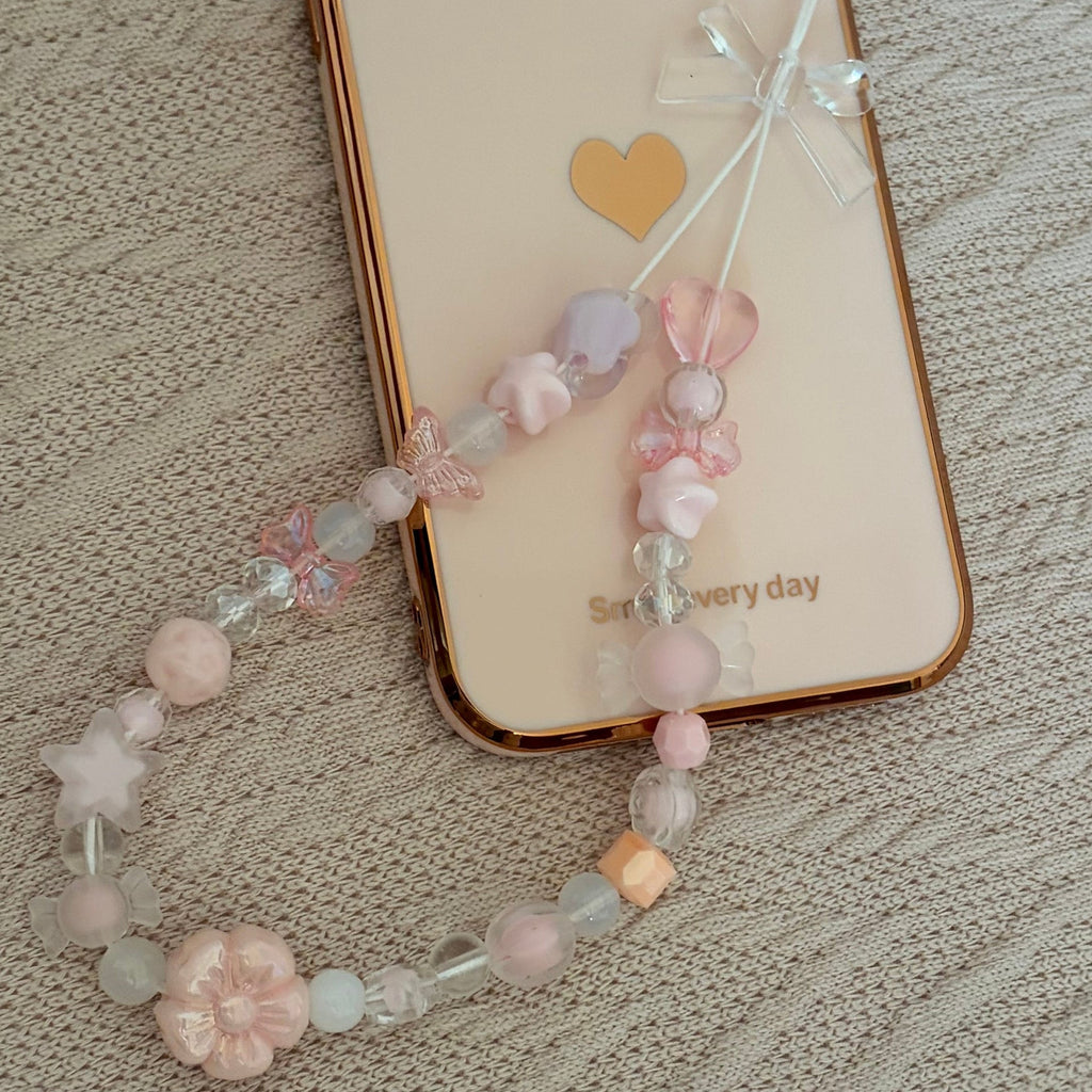 Clear Bow Phone Charm