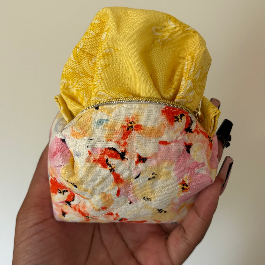Blush Petals Boxy Coin Pouch
