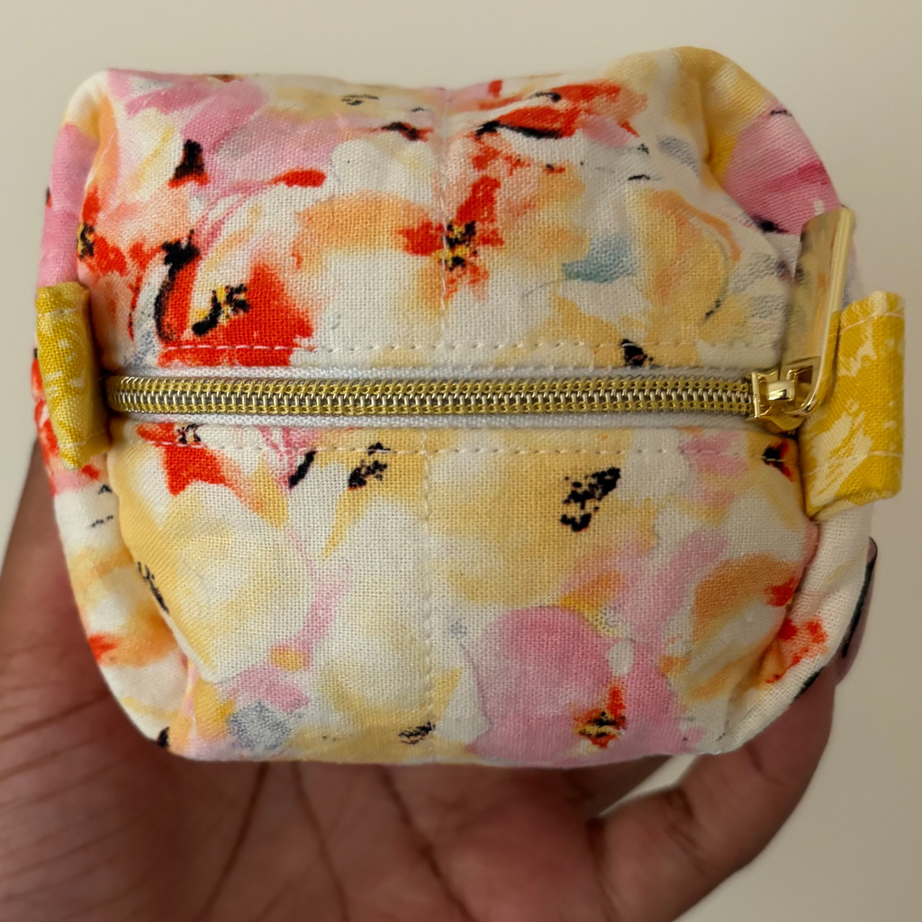 Blush Petals Boxy Coin Pouch