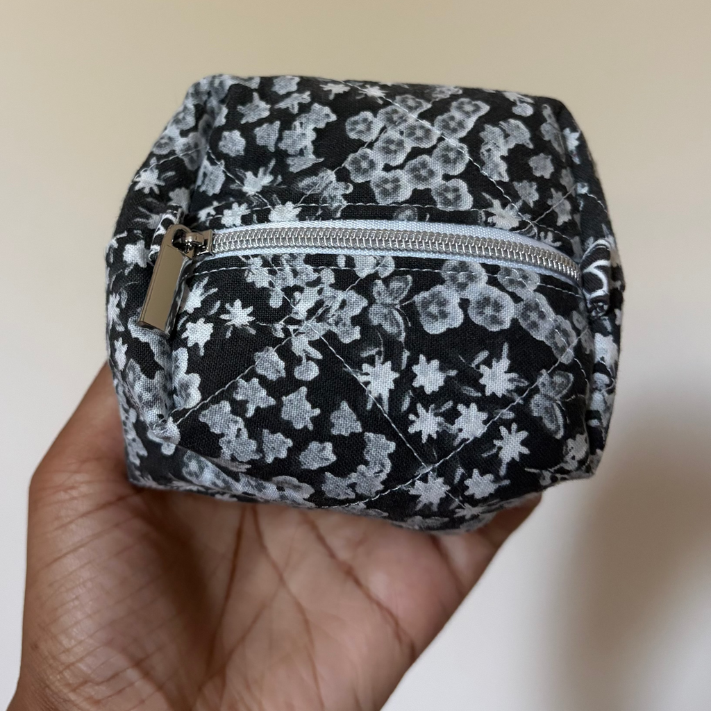 Midnight Bloom Boxy Coin Pouch